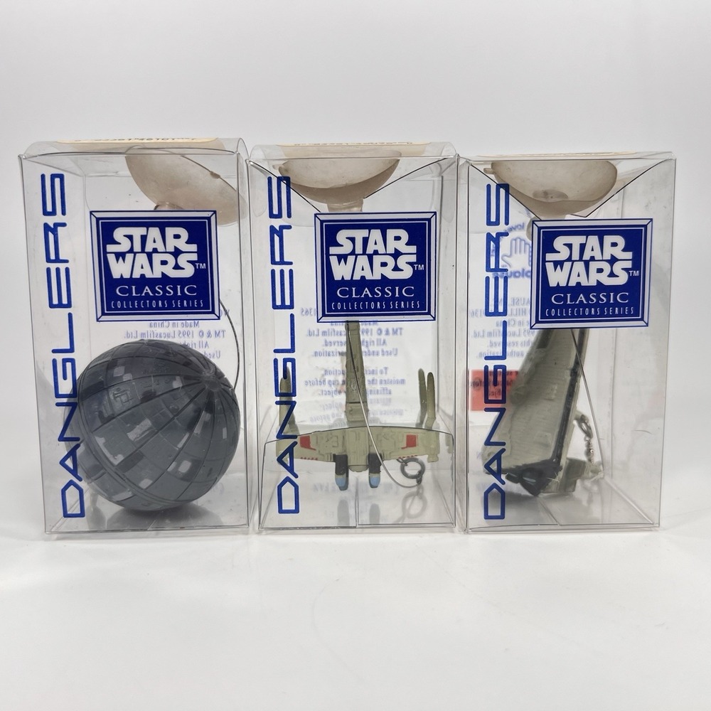 Star Wars Classic Dangler Lot of 3 Death Star X-Wing Imperial Star Destroyer